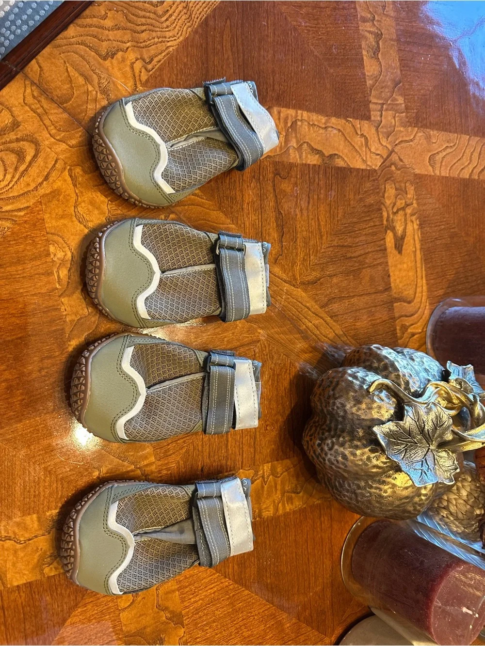 Gray & Green Dog Shoes - Breathable Non-Slip Paw Protectors